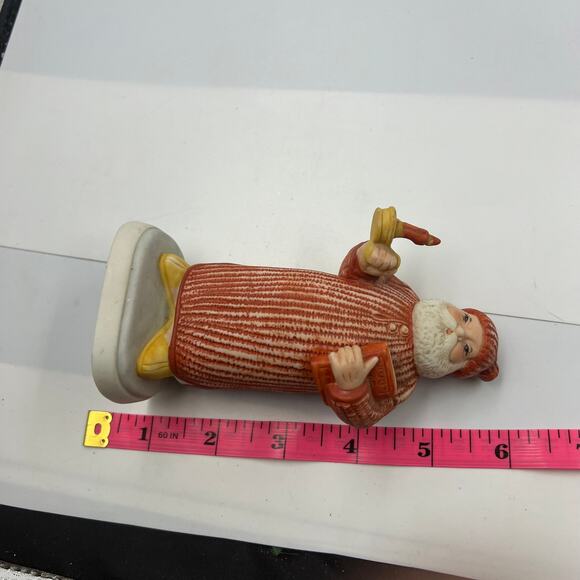 Vintage Jolly Santa By Schmid Ceramic Figurine 1985 B Shackman Christmas Decor - Picture 2 of 7